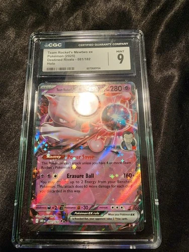 Team Rockets Mewtwo Ex 081/182 Cgc 9