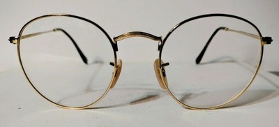 RAY-BAN RB 3447V ROUND METAL GOLD 2500 AUTHENTIC  EYEGLASSES 50-21 