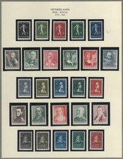 Netherlands 1939 - 1941 Semi Postal Sets Sc B118 - B143 MNH CV $89.95