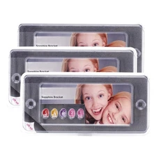 3X Brackets de Ortodoncia Dental Mini Roth.022 Ganchos 3 Zafiro Monocristalino