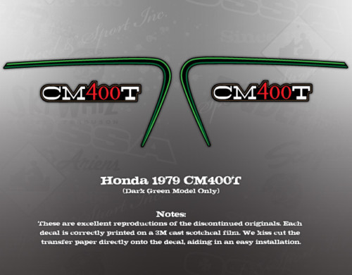 HONDA 1979 CM400T CM400 SIDE COVER DECALS GRAPHICS | eBay