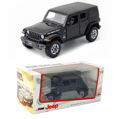 Modellino auto in metallo 1:32 pressofuso JEEP Rubicon SUV porta giocattolo luce sonora aperta regalo - Foto 1 di 27