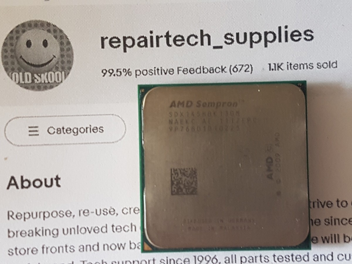 AMD SEMPRON 145 CPU Processor Socket AM2+AM3 SDX145HBK13GM