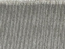 Gray Cream Heather Knit Scarf Wrap Neck Warmer Raw Edge Fringe 30 x 80 EUC