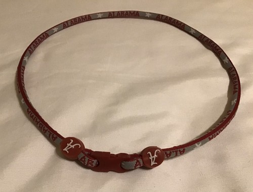 (LOT OF 2) UNIVERSITY OF ALABAMA CRIMSON & GRAY 21” ENERGY NECKLACE - NEW - Picture 2 of 4