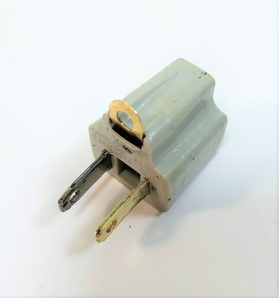 Eagle 419GY GROUNDING ADAPTER 15A 125V 2-Prong to 3-Prong polarized to grounding