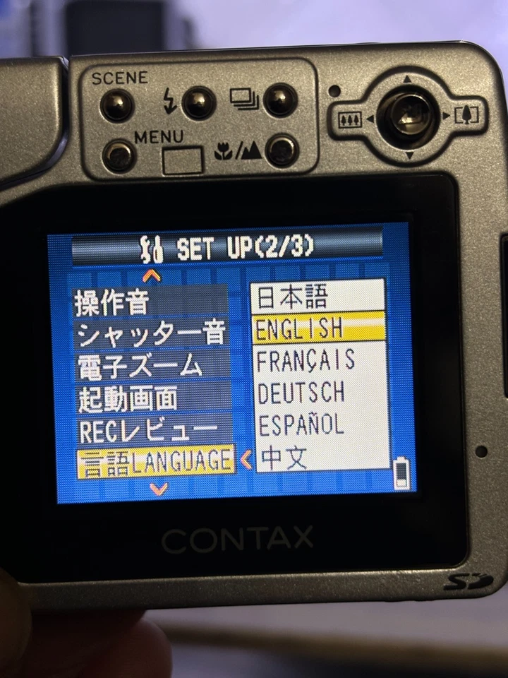 🚀🎁《Near MINT》Contax U4R Navy Blue And Camel Pair Digital Camera From JAPAN✈✈✈✈ - Image 3 of 4