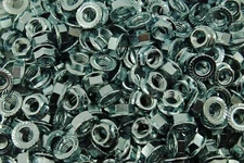 (400) Serrated Flange 3/8-16 Hex Lock Nuts - Zinc Plated