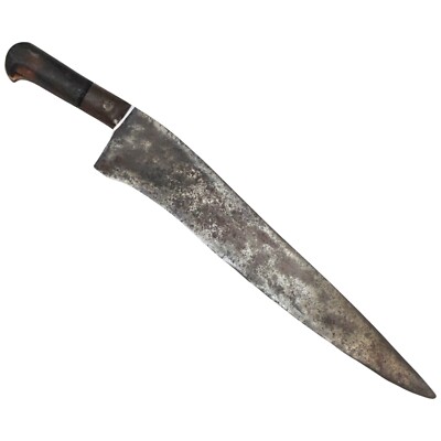 Antique Pesh-Kabz Dagger Original Hand Forged Steel Blade Wood Chip Handle k897