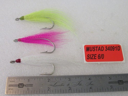 Open Eye Dressed Bucktail Teaser Flies Hooks Sea Bass Fluke Plugs Rigs CHOICE - Picture 31 of 47
