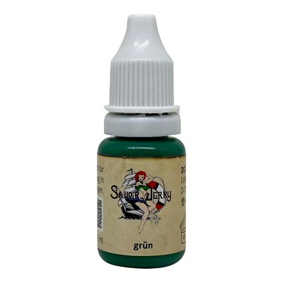 REACH-konforme Sailor Jerry Tattoofarbe grün 10ml MADE IN DE! Tätowierfarbe