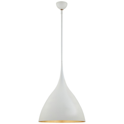Visual Comfort AERIN Agnes Light 18'' In Paster White Pendant Light Gild Interior