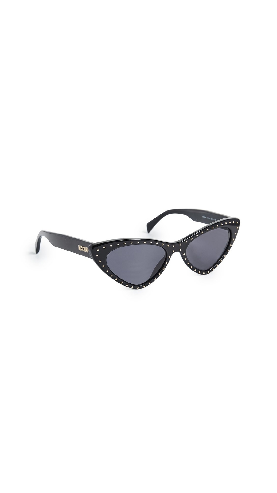 Gafas de sol Moschino para mujer con punta de ojo de gato, negras/grises azules, talla única