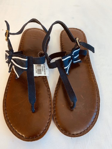 Abercrombie \u0026 Fitch Para Mujer de Cuero de Lona Azul Sandalias Planas Talla  L 9-10 Lindo!!! | eBay