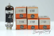 5 Vintage General Electric 7701 Noval Beam Power  Audio Vacuum Tube Valve- Bangy