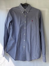 Ralph Lauren Mens Gingham Long Sleeve Button Down Shirt Sz M Preppy Classic