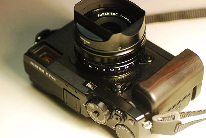 Handmade Wood Ebony L Hand Grip Holder for Fujifilm Fuji X-PRO2 Xpro2 Camera - image 2 of 4