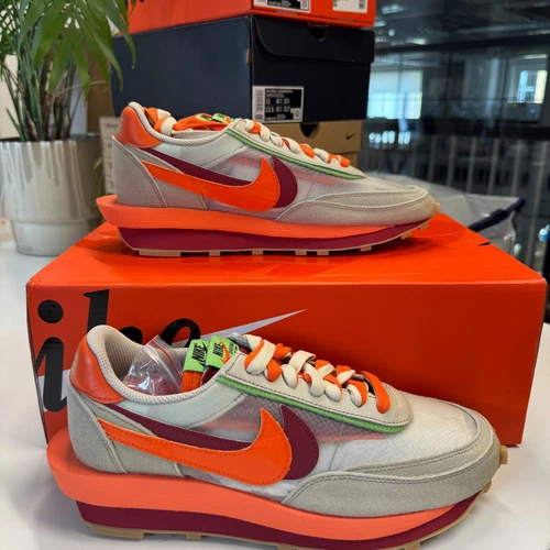 Nike sacai x Clot x LD Waffle Net Orange Blaze UK 9
