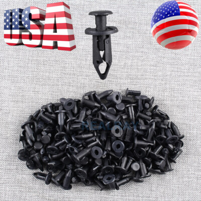 Fender Clips 100-Piece 8mm & Push Pins - Black Nylon Rivets For Honda ATV, Polaris, Kawasaki, UTVs Can Am Outlander Accessories - Foto 6