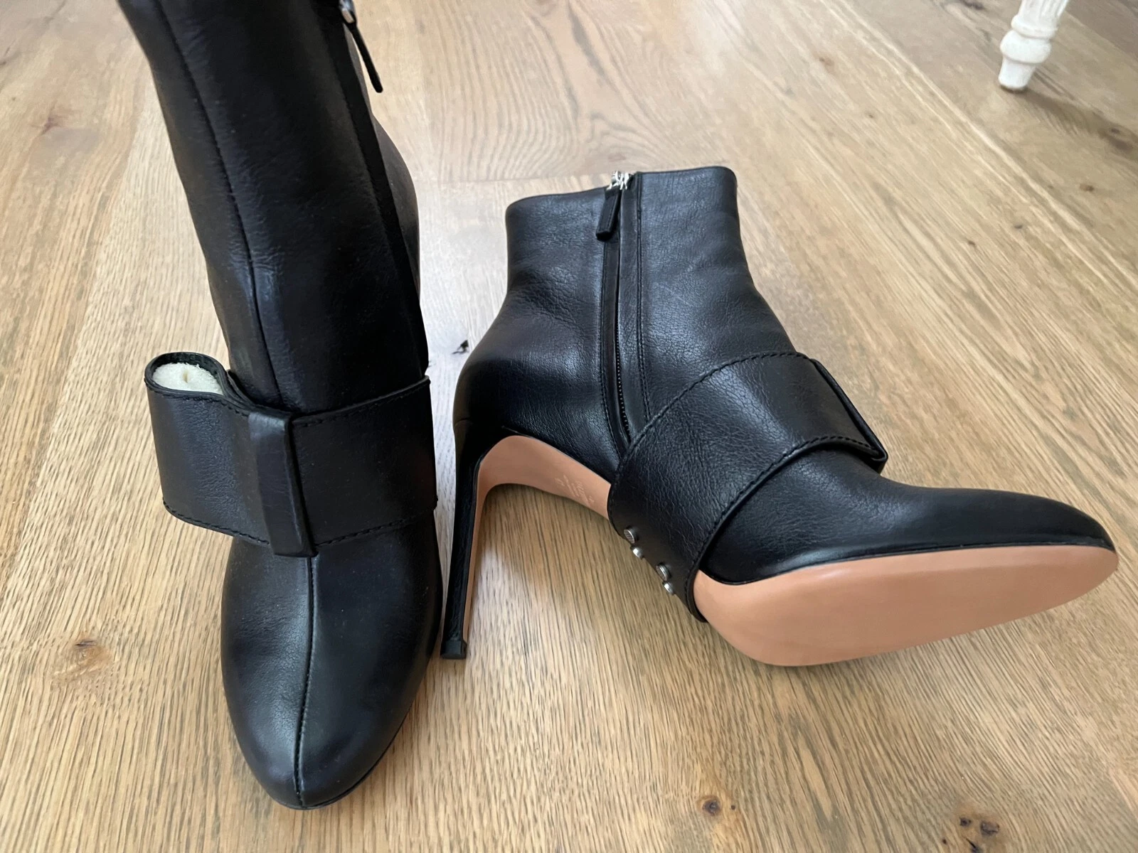 Scarpe stivaletti VALENTINO GARAVANI nuovi $1295 passerella fiocco pelle testurizzata tg 41