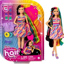 Image of Barbie Totally Hair Doll - Heart Themed Outfit With Colour Changing Hair & Acc