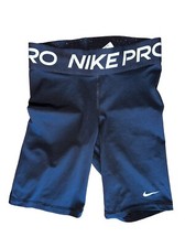 Nike Pro Shorts Womens XS Black Compression Dri Fit Swoosh Athletic 8 In Inseam