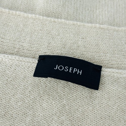 Joseph Wool Knit Top Jumper Lightweight Beige Long Sleev Soft Designer Size L - Picture 7 of 9