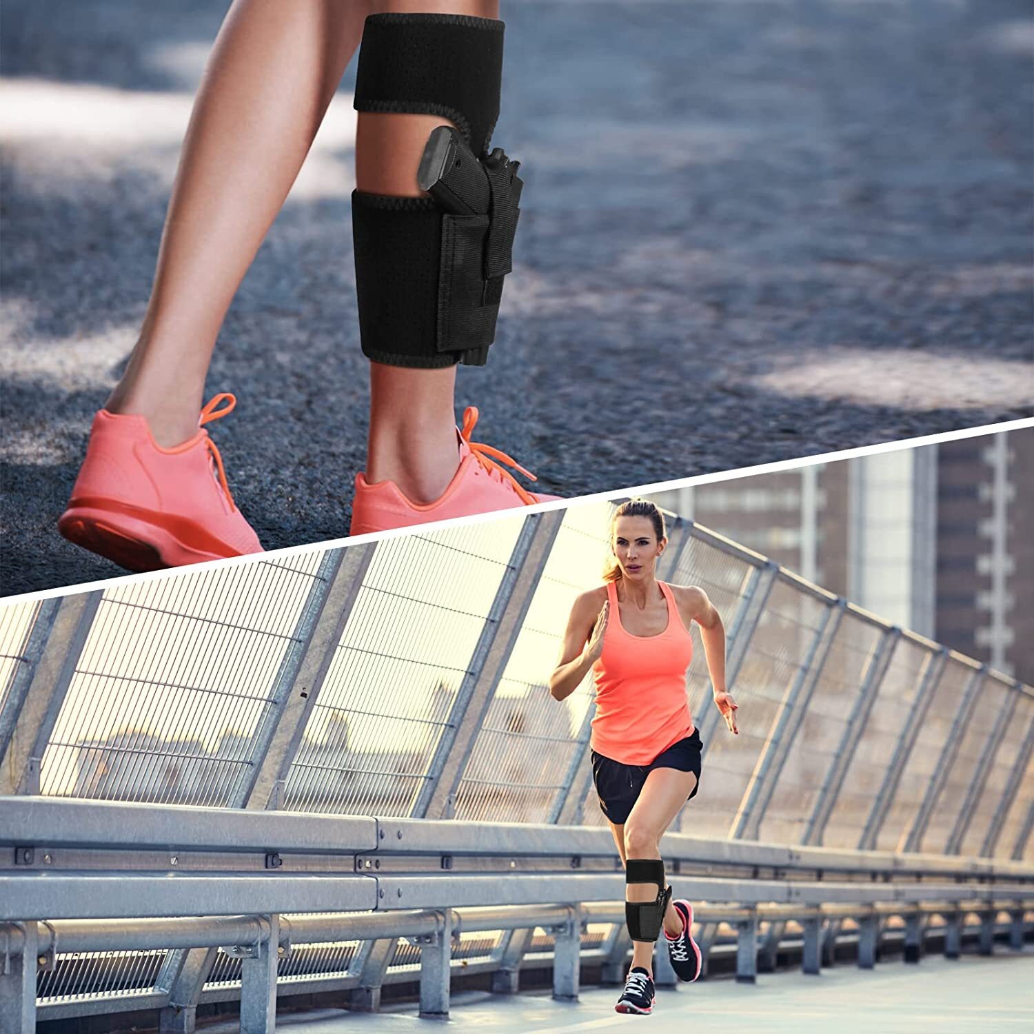 Tactical Concealed Carry Ankle Holster Pistol Leg Holster with Magazine Pocket