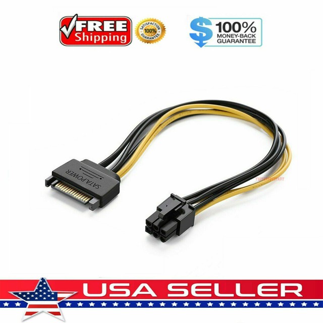 VGA Card Power Cable Graphics NVIDIA ATI GPU Supply Adapter Video 6 Lead PCI US eBay