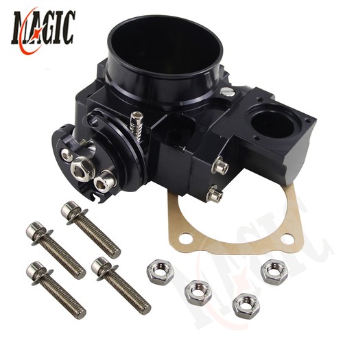 Aluminum 2.75" 70mm Throttle Body For Mitsubishi Lancer EVO 7 8 9 4G63 01-05 BK - Picture 4 of 9