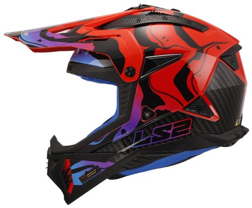 LS2 Gate II Wash MX Offroad Helmet Red/Blue