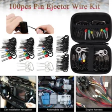 100pcs Pin Ejector Wire Kit Extractor Connector Terminal Removal Tool For Car
