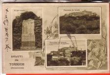 CARTOLINA  TORRICE  FP VIAGGIATA 1922 SALUTI 3 VEDUTINE   BELLA