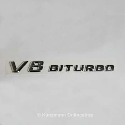V8 Biturbo Schriftzug Emblem Kotflügel CLS & E 63 AMG Original Mercedes-Benz NEU