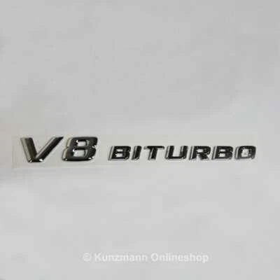 V8 Biturbo Schriftzug Emblem Kotflügel CLS & E 63 AMG Original Mercedes-Benz NEU - Bild 1 von 2