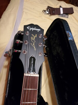 Epiphone LesPaul Traditional Pro 純正ケース付き Epiphone Les Paul Traditional Pro WornPacific Blu Hard case