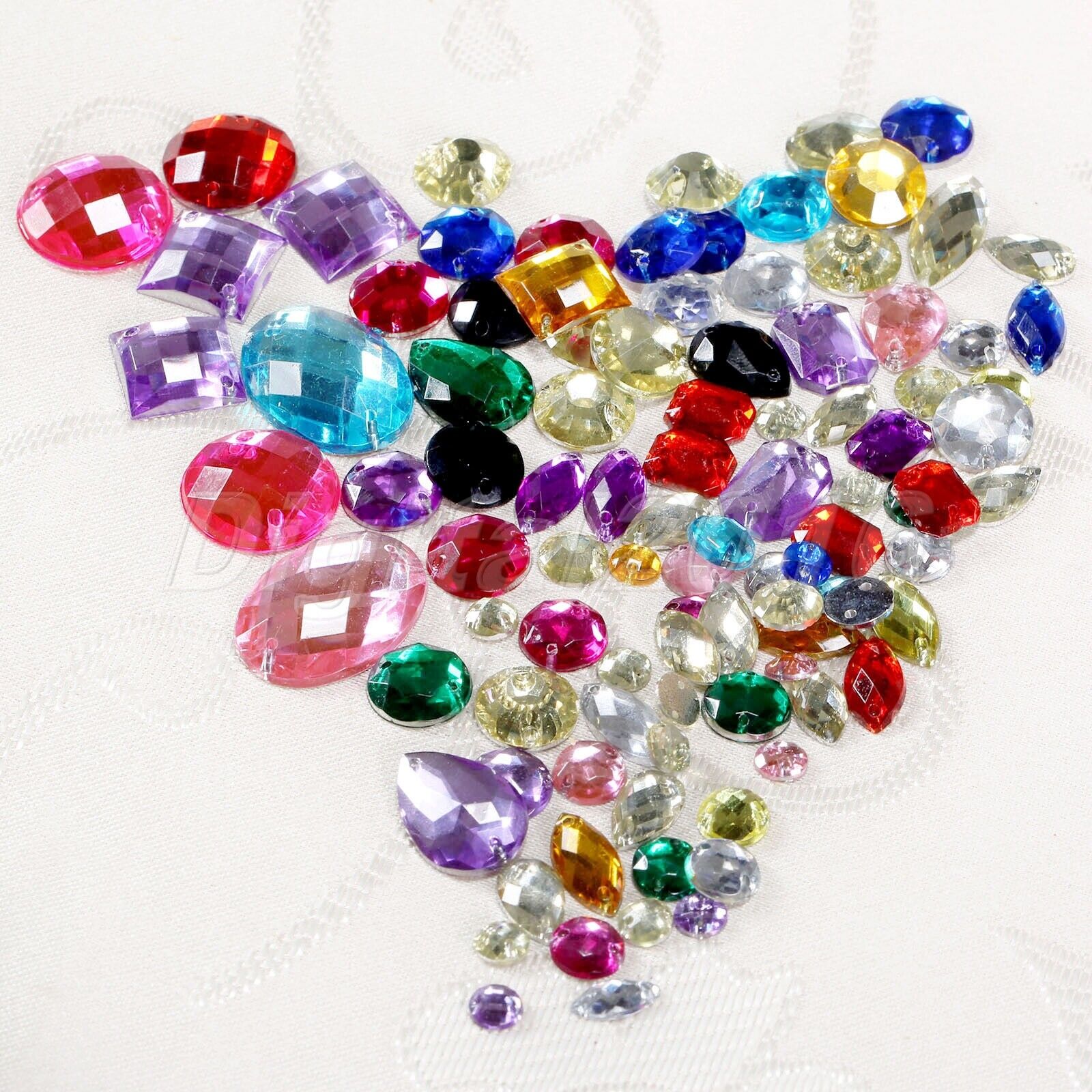 100 Assorted Colors Shape Popular brand Beads Se Back Rhinestones Acrylic Flat 100% quality warranty