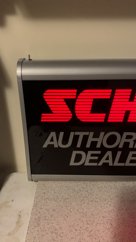 VINTAGE 1980'S SCHWINN BICYCLE AUTHORIZED LIGHT UP DEALER SIGN & CLOCK EXCELLENT - Video 1 of 1