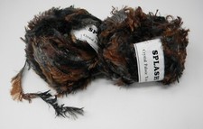2 Skeins Crystal Palace SPLASH Boa Yarn Sable Brown Black 7185