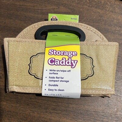 Teacher Created Resources Burlap Storage Caddy Dry Erase Classroom School