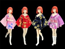 1Set 1:12 Scale Kimono Dress Socks for 6inch Female Action Figure Body Outfit