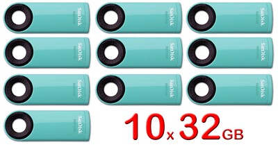 Lot 10 x SanDisk 32GB Cruzer Dial USB Flash Memory Pen Drive SDCZ57-032G 32 GB
