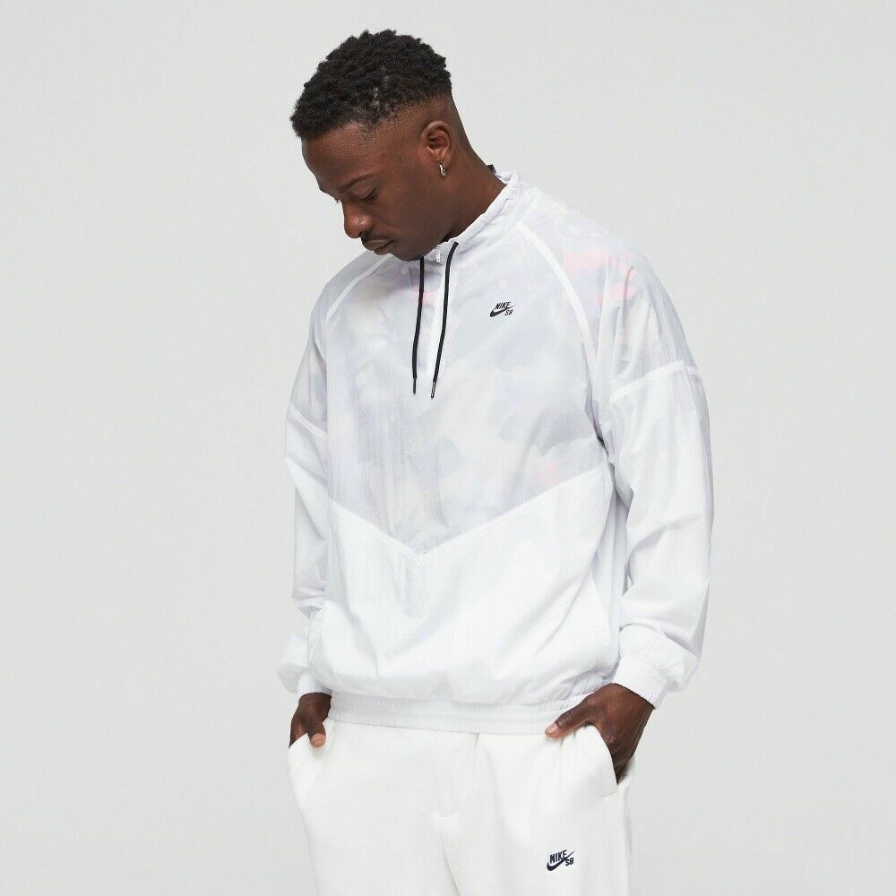 Nike SB Pullover Skate Jacket White Purple Beige Black Half Nike SB Pullover Skate Jacket White Purple Beige Black Half