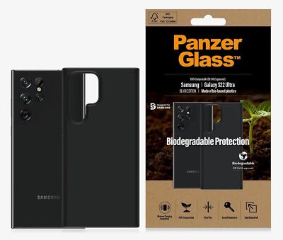 PanzerGlass Militärqualität biologisch abbaubare Schutzhülle für Galaxy S22 Ultra schwarz