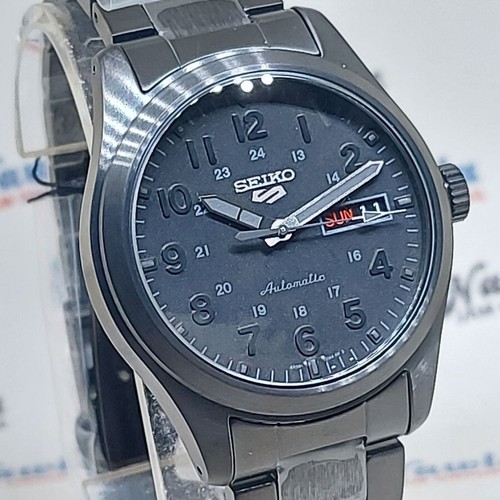 Brand New Seiko SRPJ09K1 Black Automatic Sports Watch Field Stealth SRPJ09 - 第 2/5 張圖片