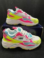Kid's Fila Ray Tracer Apex Athletic Shoe White / Pink / Yellow a13