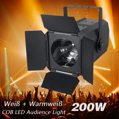 200W COB LED Weiß/Warmweiß Bühnenlicht DMX Par Hochzeit Photostudio Scheinwerfer - Bild 1 von 4