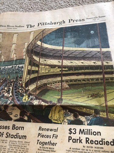 THREE RIVERS STADIUM 1970 PITTSBURGH PRESS NEWSPAPER SOUVENIR ISSUE - Picture 2 of 3