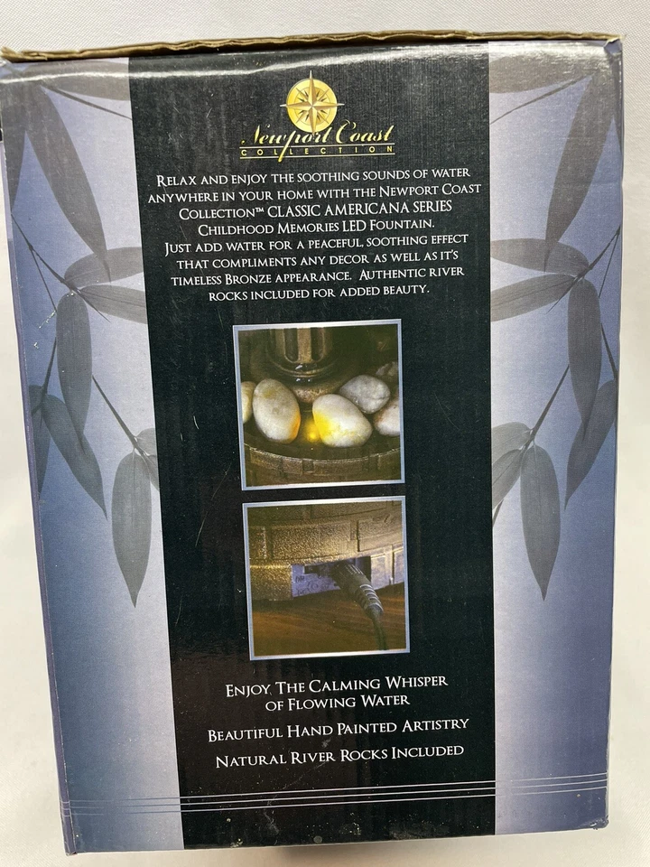 NUEVO Clásico Serie Americana Bronce Recuerdos Infantiles 8" LED Fuente Relajante Foto 3 de 4