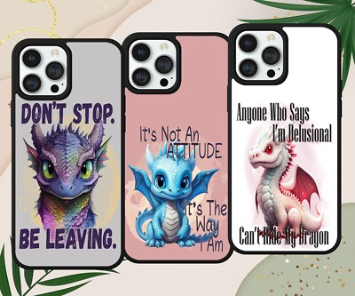 PINK DRAGON HANDYHÜLLE FÜR IPHONE SAMSUNG GOOGLE PIXEL SARKASTISCHES ZITAT KUNST